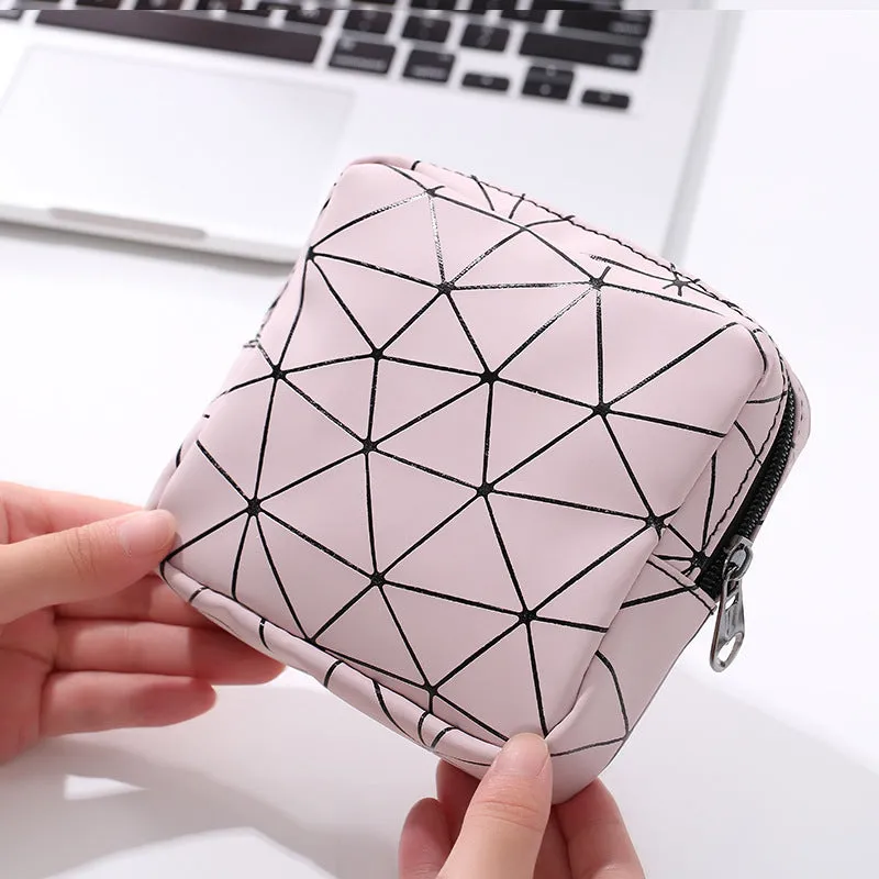 Geometric Metallic Purse For Men And Women