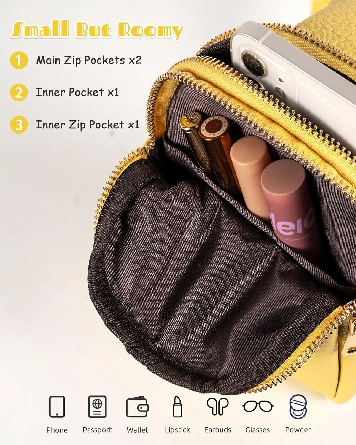 Gifts for College Girl, Initial Lightweight Crossbody Phone Purse for Teen Girls, Mini Shoulder Bag, Birthday Gifts for Women Girls Daughter Granddaughter, Cute Trendy Preppy Stuff for Friend