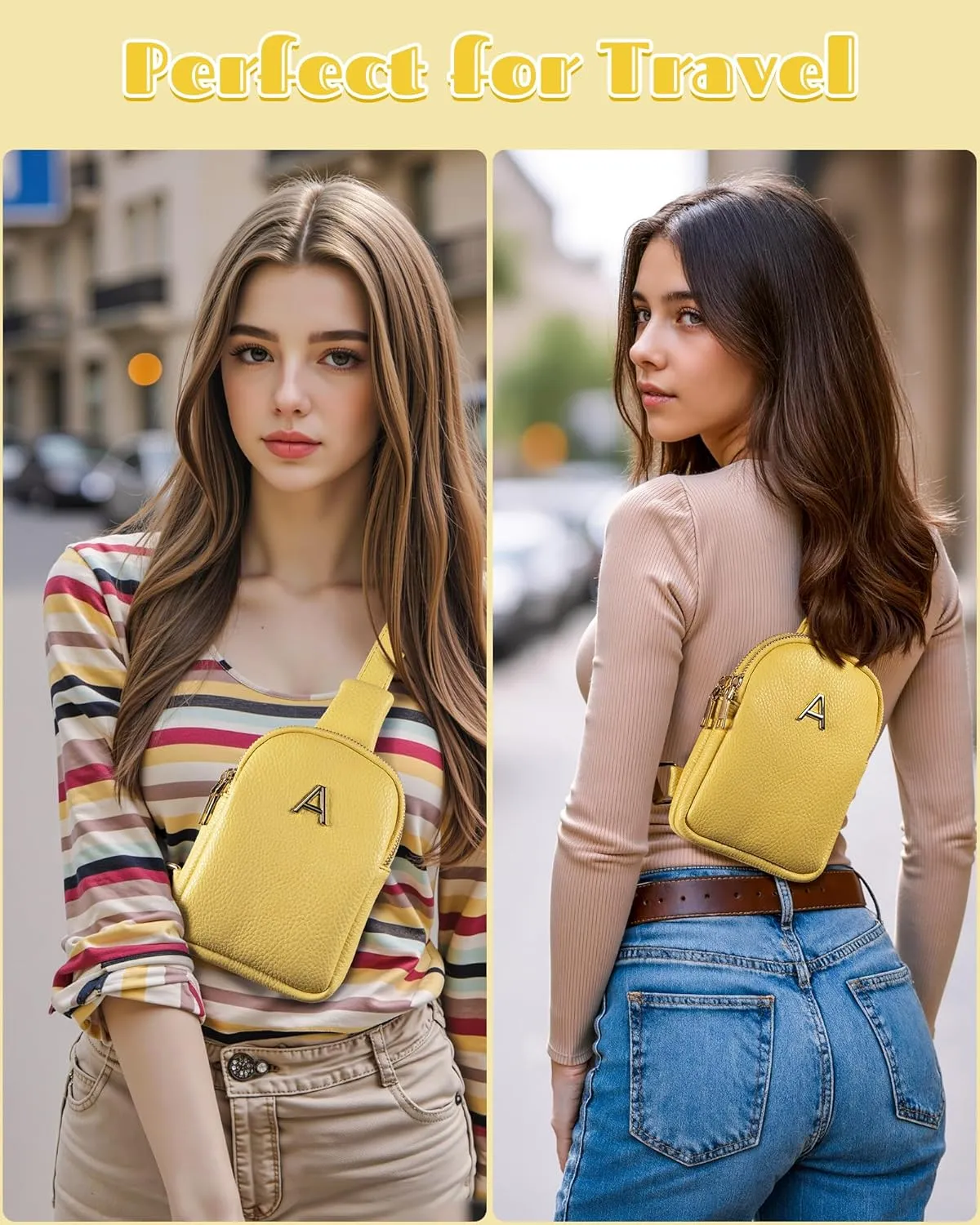 Gifts for College Girl, Initial Lightweight Crossbody Phone Purse for Teen Girls, Mini Shoulder Bag, Birthday Gifts for Women Girls Daughter Granddaughter, Cute Trendy Preppy Stuff for Friend