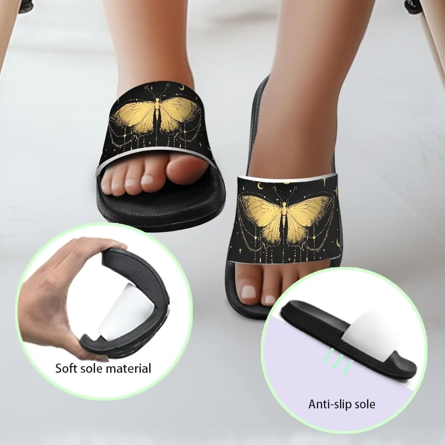 Girls Boys Slide Sandals Kids Summer Comfortable Slippers Slip On for Outdoor Beach Pool Shower Fit Little Big Kids