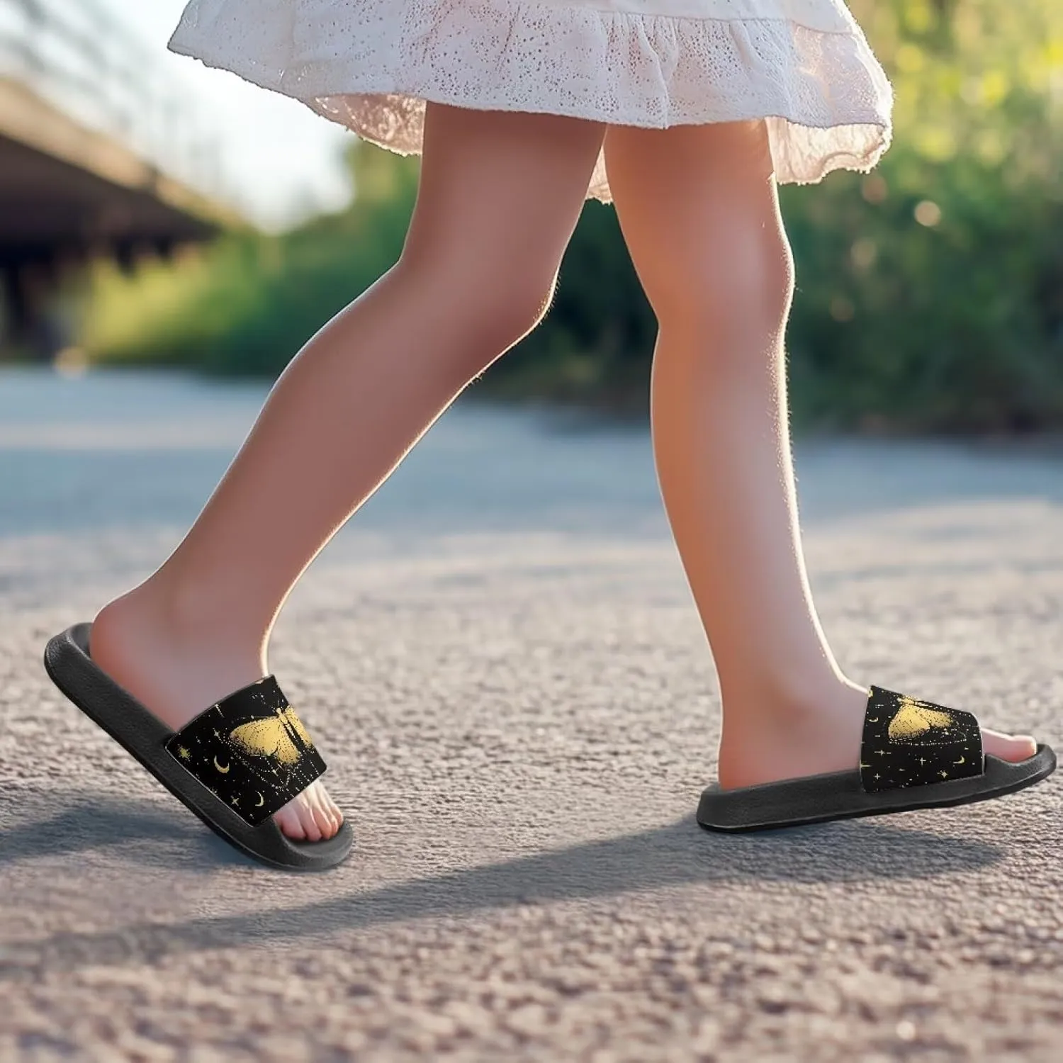 Girls Boys Slide Sandals Kids Summer Comfortable Slippers Slip On for Outdoor Beach Pool Shower Fit Little Big Kids