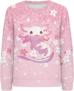 Girls Boys Sweatshirt Trendy Fall Outfit Kids Comfy Sweaters Pullover Tops 6-14 Years Old
