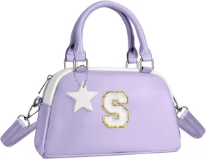 Girls Purse Crossbody Bag, Personalized Birthday Gifts, Kids Skin Care Bag for Ages 4-12 girls, Party Favors Dress Up bag for girls, Handbag-light purple-S