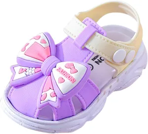 Girl's Sandals Soft Sole Children's Bowknot Sandals Cartoon Boys And Girls Baby Infant Non Slip Soft Bottom