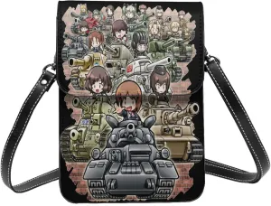 Girls Und Panzer Wallet Phone Female Fashion Purse Adjustable Handba Crossbody Bags