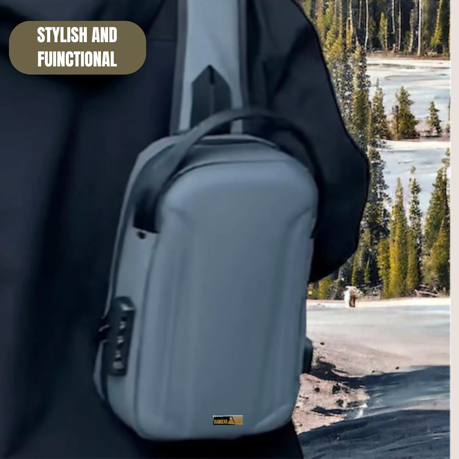 Gold Sling Bag for Men - Chest Crossbody Bag