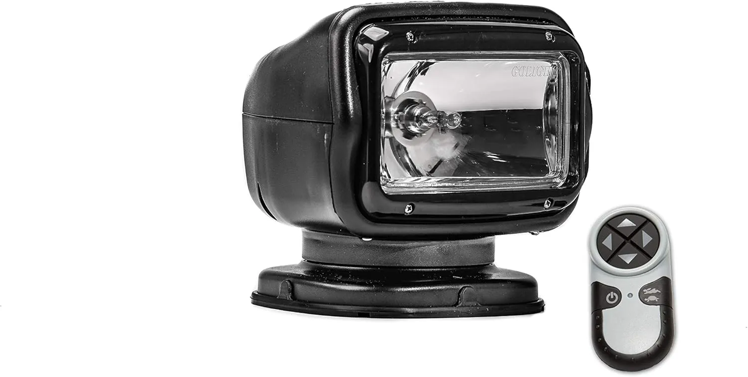 Golight | GT Series Model 2051GT Halogen Spotlight, Permanent Mount, Wireless Hand-Held Remote, Black