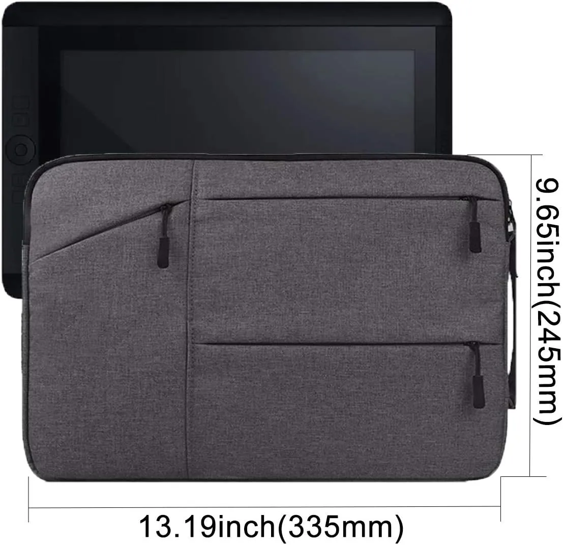Graphics Drawing Tablet Case Bag with Artist Glove for Wacom Intuos Pro PTH660 Medium Case, Huion H1060P, H950P, HS610, Xp-Pen Deco 01 V2, Ugee M708 and VEIKK A30 Waterproof Protective Sleeve