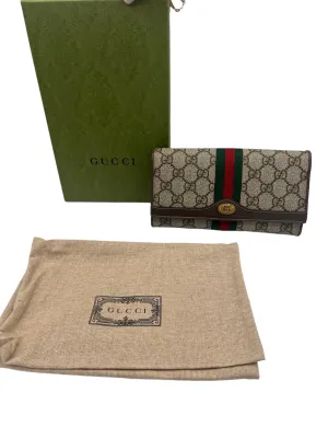 GUCCI - Brown Ophidia Wallet on a Chain Crossbody Bag