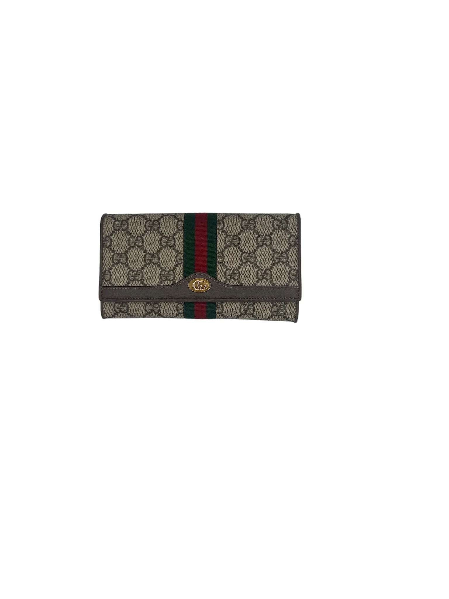 GUCCI - Brown Ophidia Wallet on a Chain Crossbody Bag