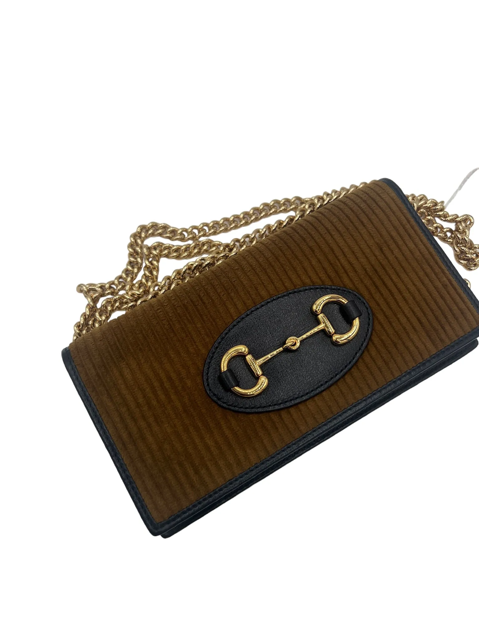GUCCI - Corduroy Horsebit Wallet On Chain