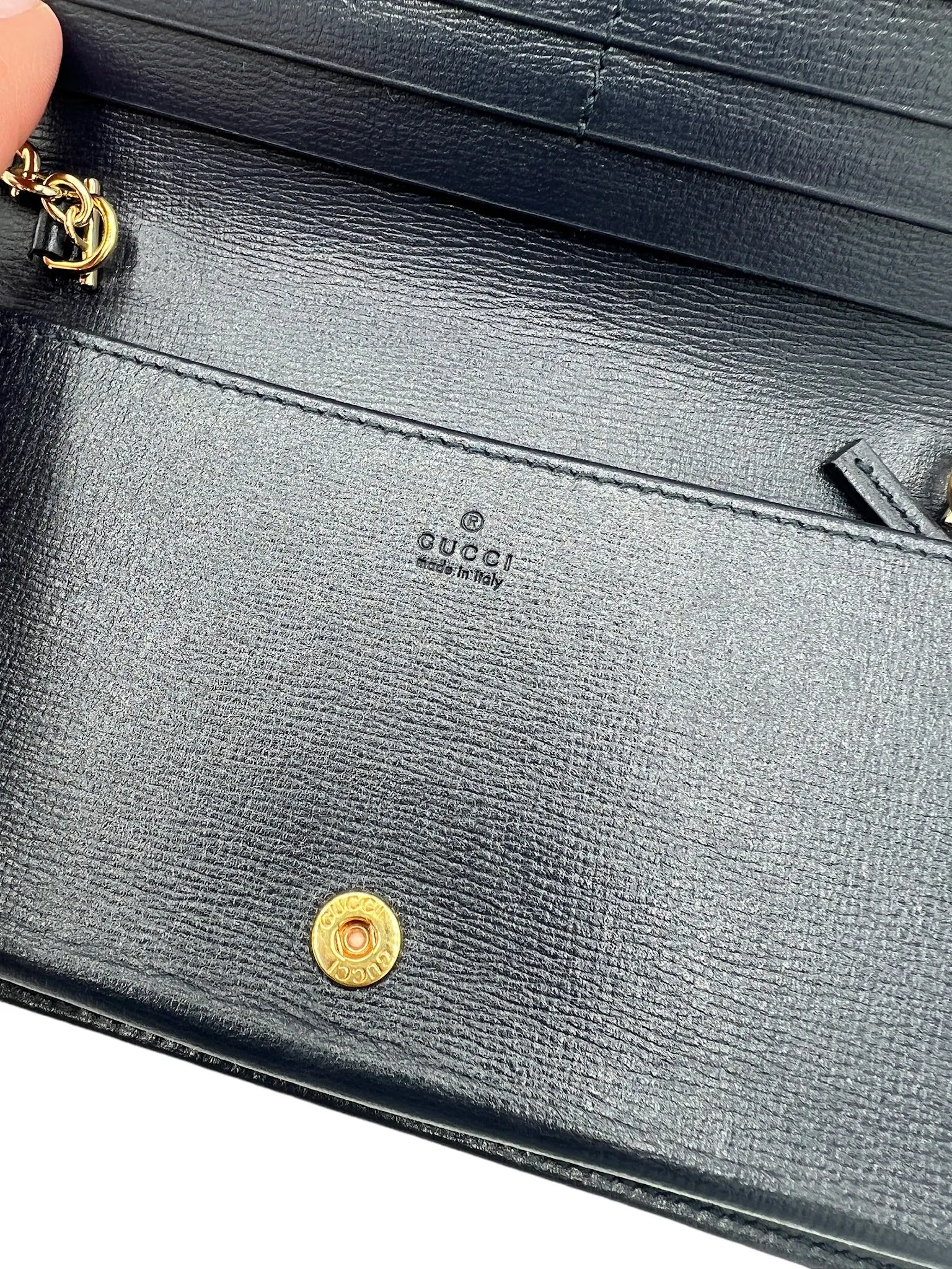 GUCCI - Corduroy Horsebit Wallet On Chain