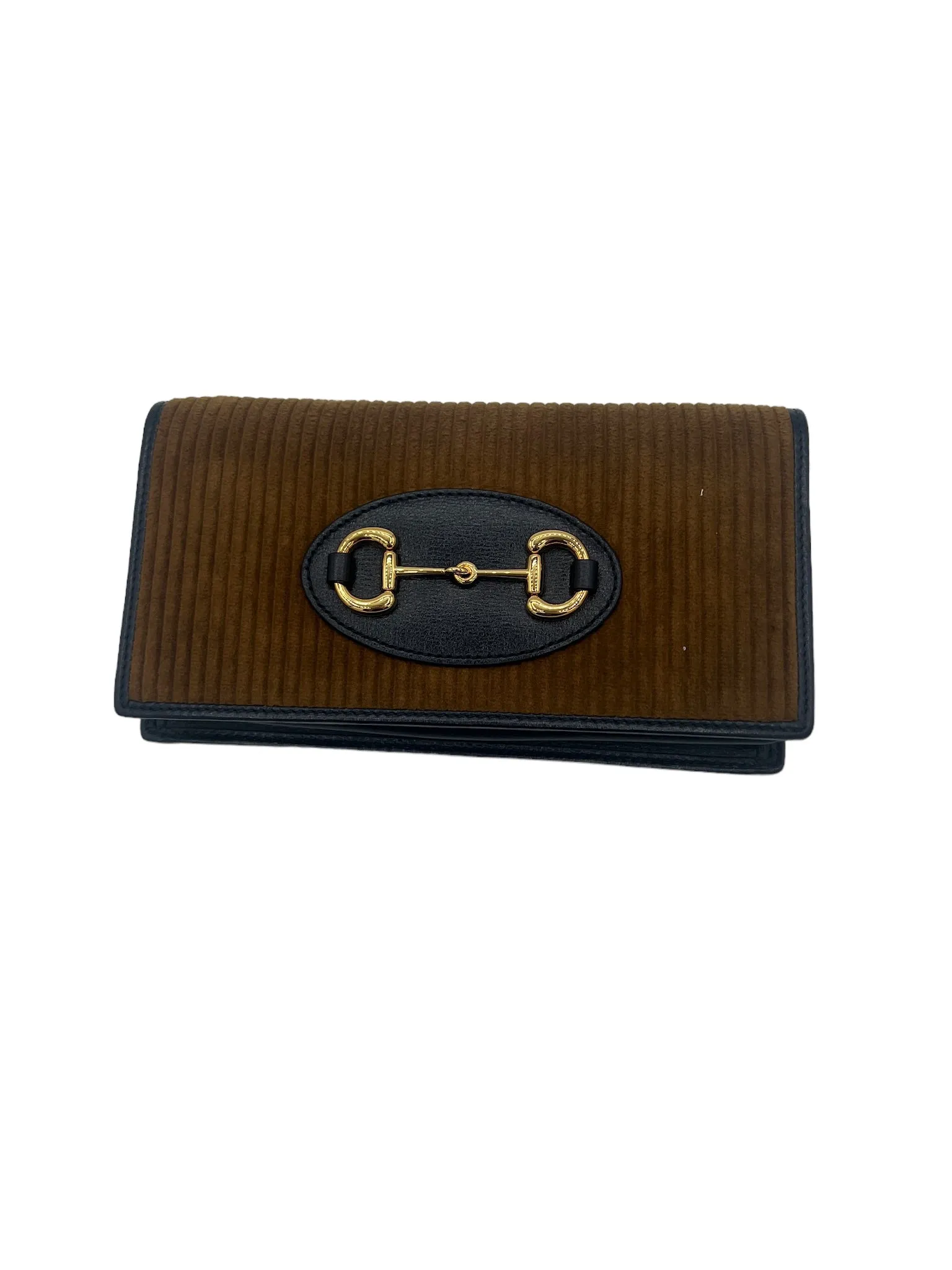 GUCCI - Corduroy Horsebit Wallet On Chain