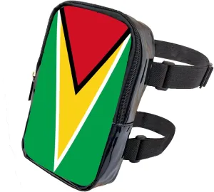 Guyana Flag Thigh Bag | 3-in-1 Crossbody, Waist & Thigh Pouch Festival Fanny Pack & Leg Harness | Unisex Travel, Carnival & Outdoor Event Waist Pouch with Adjustable Extendable Straps