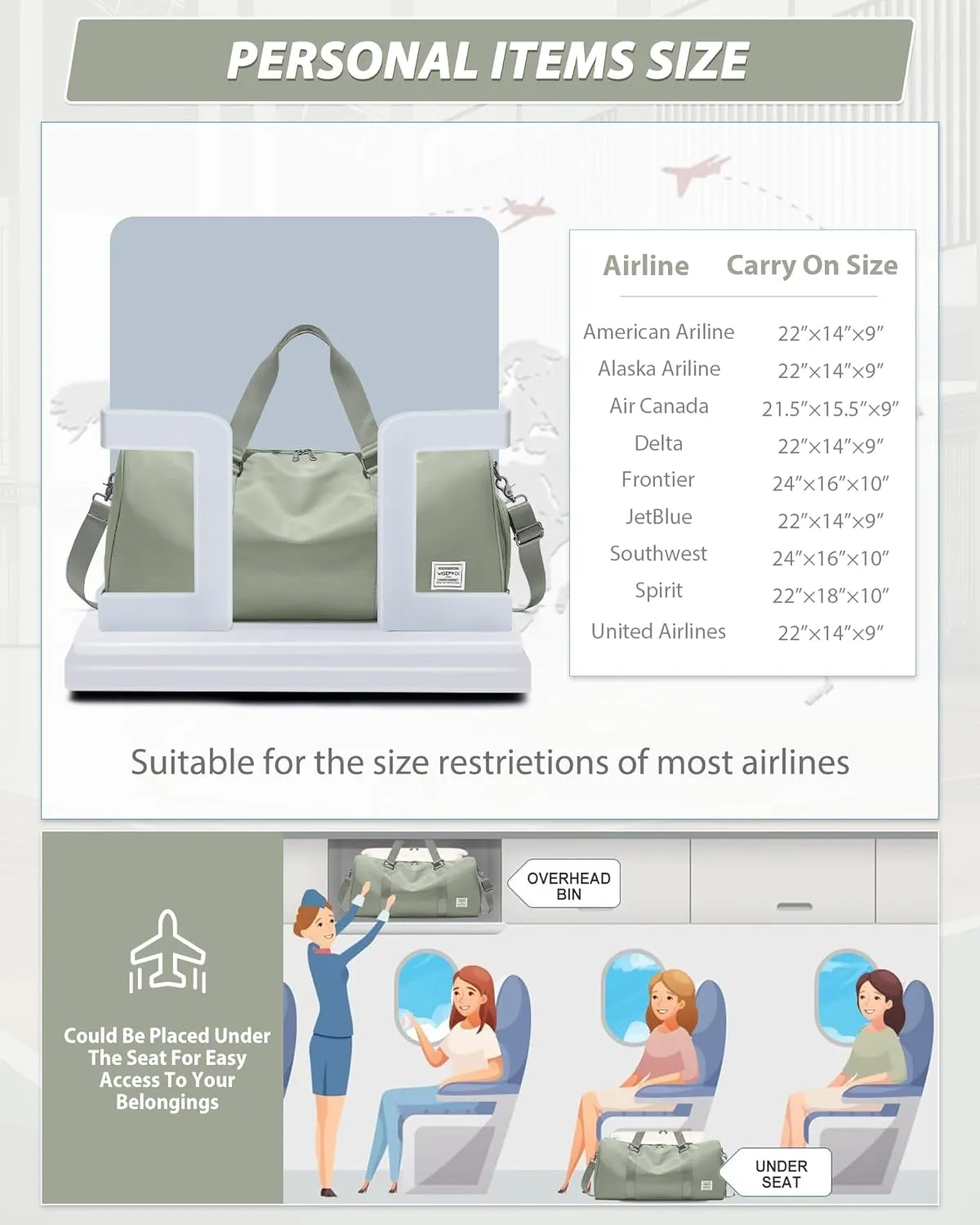 Gym Bag for Women Men with Shoe Compartment,Small Travel Duffle Bags for Traveling Overnight Weekender Bag Personal Item Travel Bag Large Sport Bag Workout Bag Grey Green