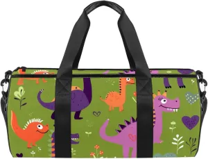 Gym Bags for Men,Travel Duffel Bags for Women,Dinosaur Cartoon Monster,Workout Bag