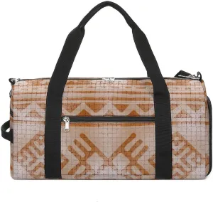 Gym Duffel Bag with Shoe Compartment Wet Pocket, Ethnic Fashion Travel Bag for Men Women, style