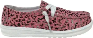 Gypsy Jazz Children's Lace-up Shoes, Lil Kylie, Pink Leopard Print, Size 1