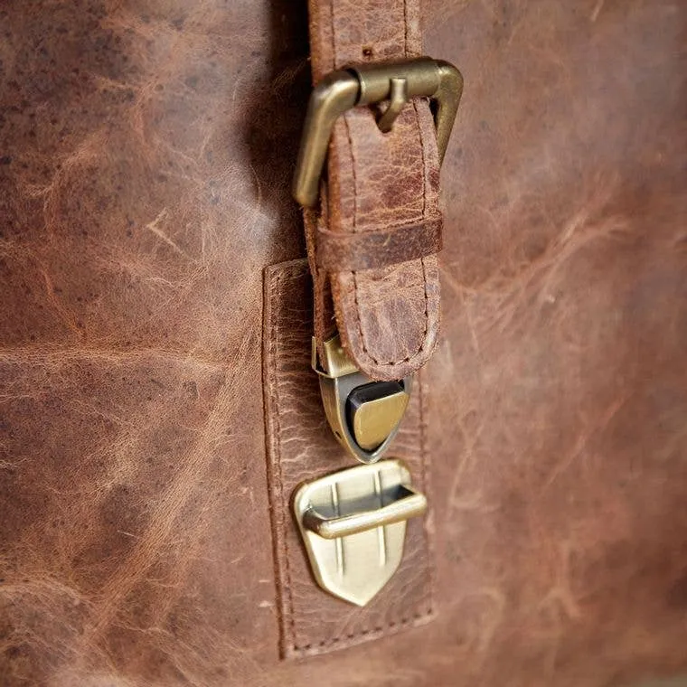 Handmade Buffalo Leather Large Laptop Bag