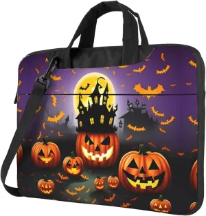 Happy Camper Green Print Notebook Computer Protective Carrying Cover With Pocket,13 Inch Laptop Shoulder Bag