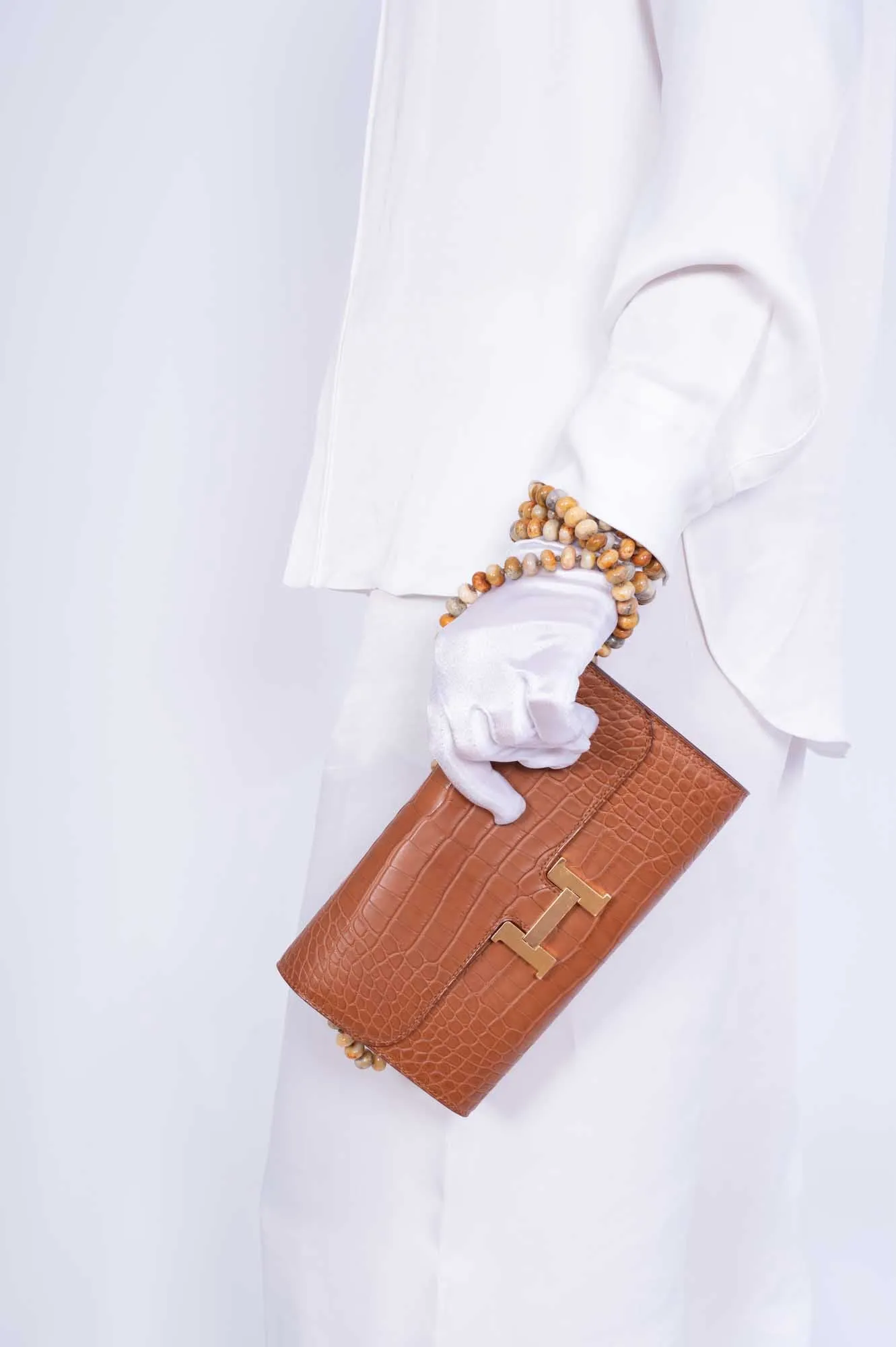 Hermès Constance Long Wallet Gold Matte Alligator Gold Hardware
