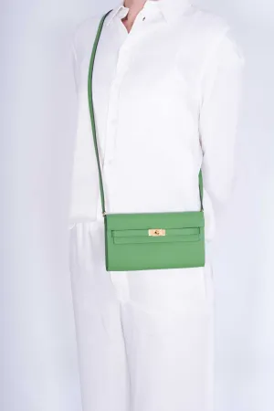 Hermès Kelly To Go Wallet Vert Yucca Epsom Palladium Hardware