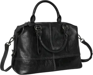 HESHE Women's Designer Leather Purses Tote Bag for Work Top Handle Handbag Shoulder Bag Large Capacity Cross Body Bag