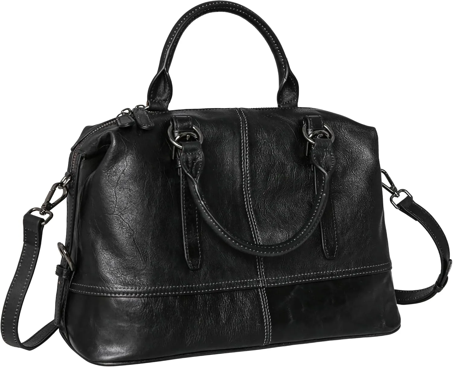 HESHE Women's Designer Leather Purses Tote Bag for Work Top Handle Handbag Shoulder Bag Large Capacity Cross Body Bag