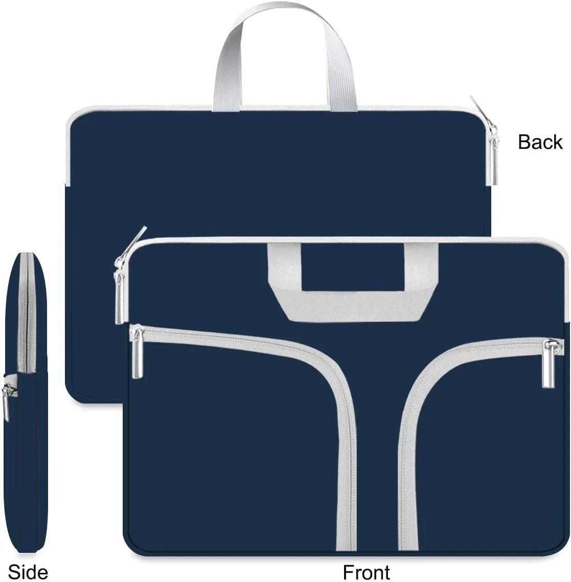 HESTECH Chromebook Case,11.6-12.3 Laptop Sleeve Neoprene Computer Handbag Protective Cover for Acer R11/Spin 311/HP Stream/Samsung/Surface X/7/6/5/Go 12.4"/13 inch MacBook Air/Pro M2 M1,Pacific Blue
