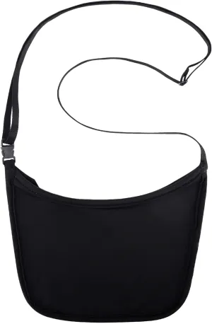 Hidden Wallet, Travel Hidden Wallet Under Clothes, Undergarment Crossbody Secert Body Pouch for Passport Money & Valuables (Black)