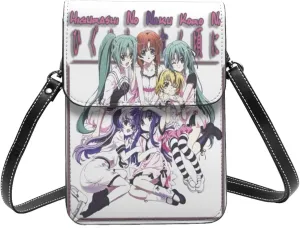 Higurashi When They Cry Wallet Phone Female Fashion Purse Adjustable Handba Crossbody Bags