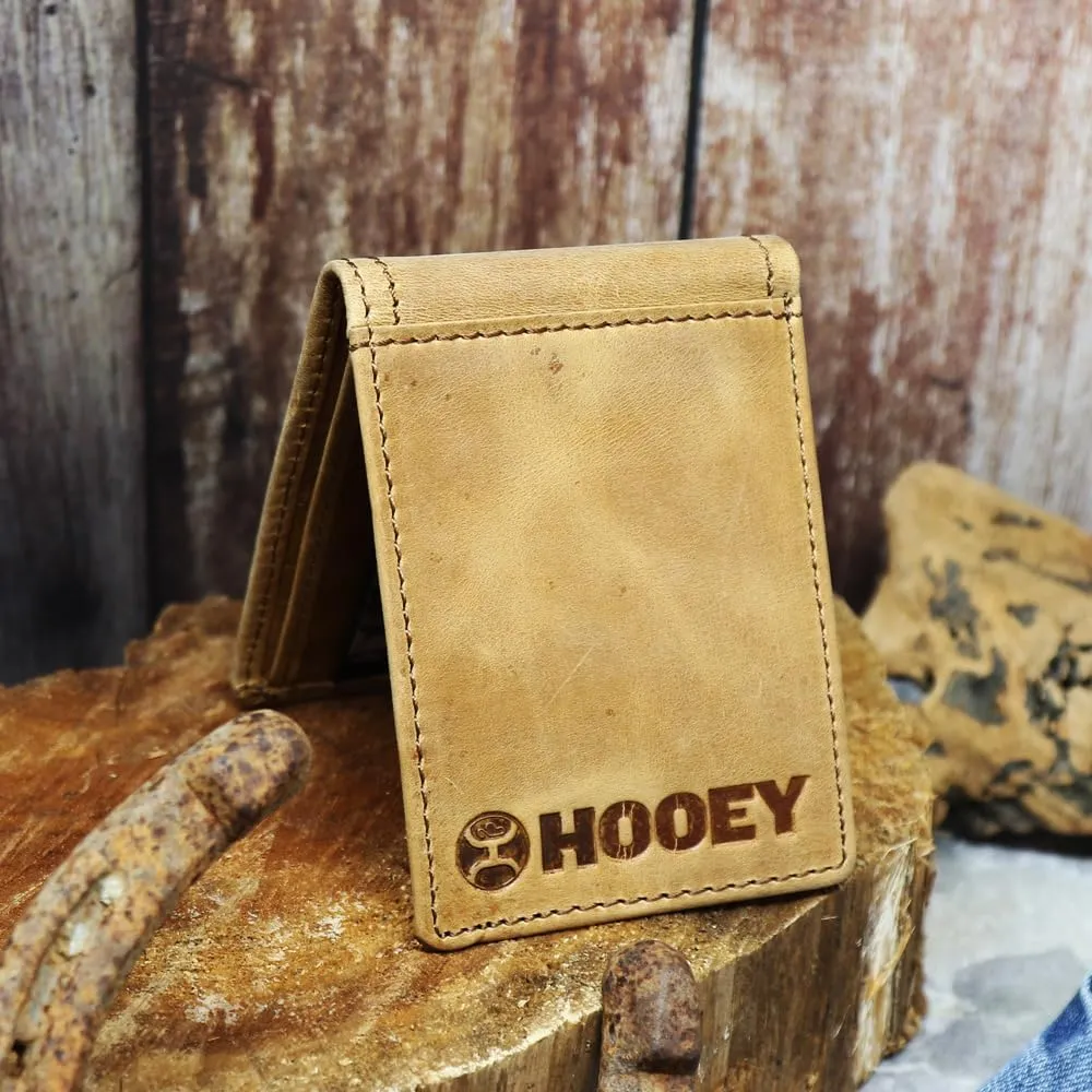 HOOEY Bi-Fold Leather Men's Wallet (Hands-Up - Sunset Serape)