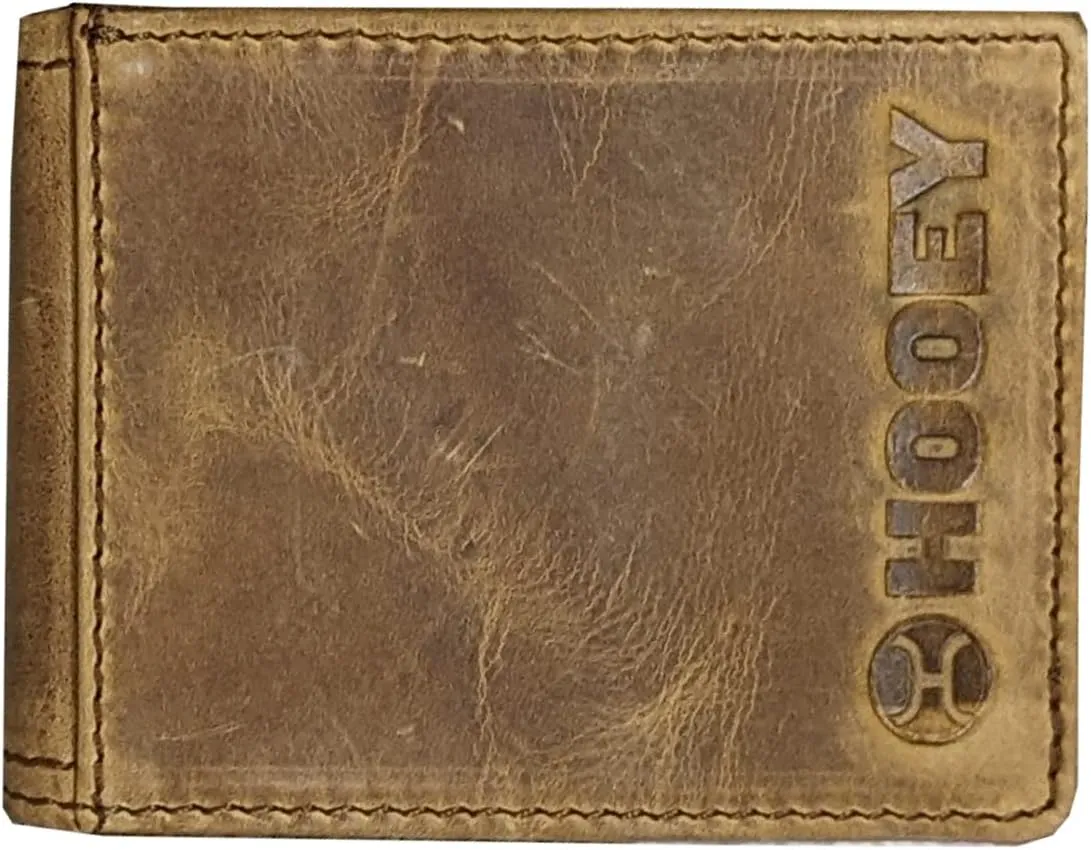 HOOEY Bi-Fold Leather Men's Wallet (Hands-Up - Sunset Serape)