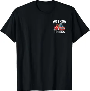 Hotrod Trucks Forever Cartoon Classic Truck Design T-Shirt