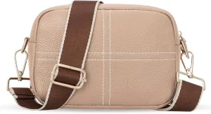 HUA ANGEL Quilted Crossbody Bags for Women, Trendy Small Crossbody Travel Purses Vegan Leather Cellphone Shoulder Handbags