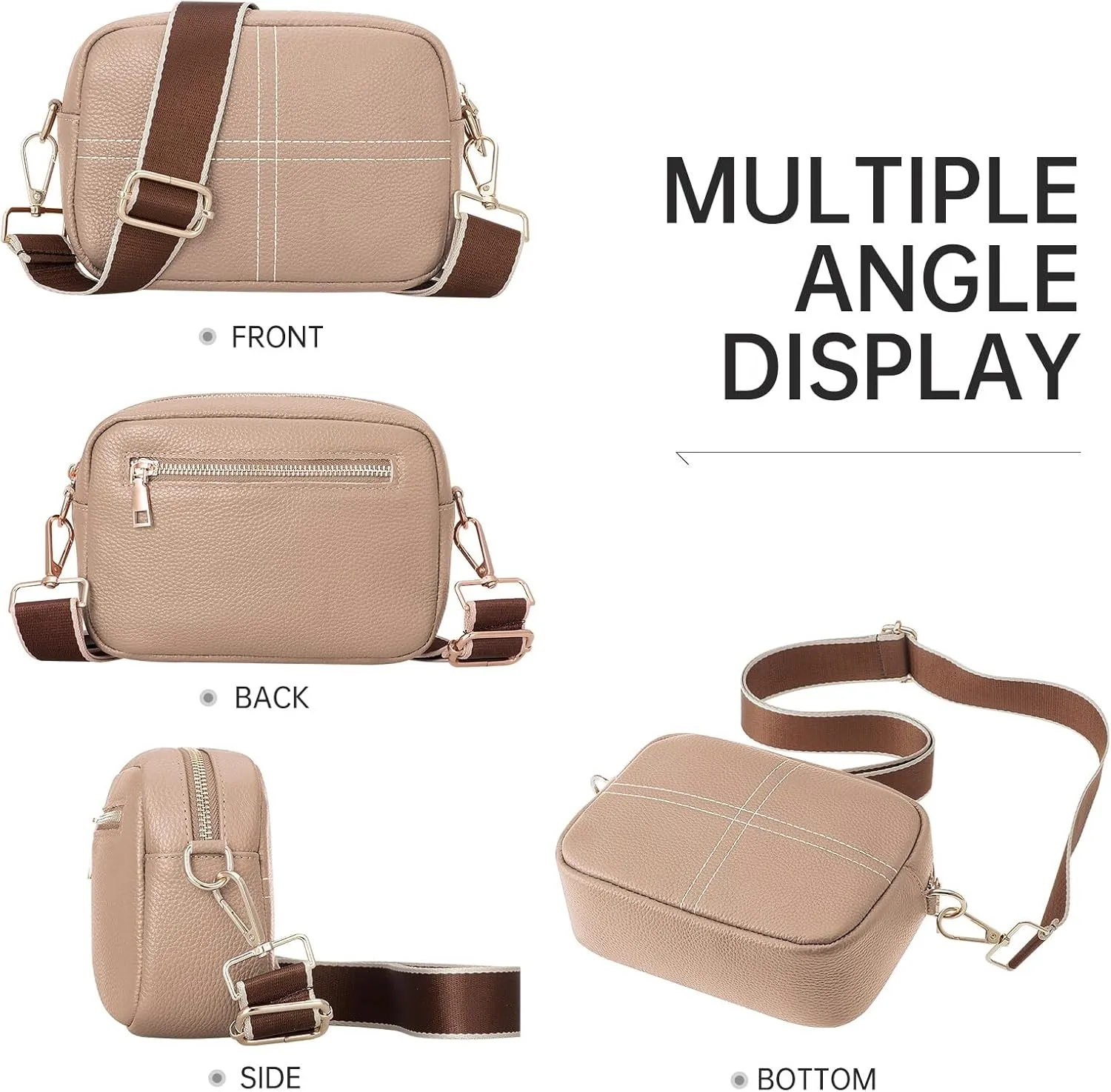 HUA ANGEL Quilted Crossbody Bags for Women, Trendy Small Crossbody Travel Purses Vegan Leather Cellphone Shoulder Handbags