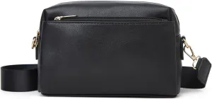 HUA ANGEL Small Crossbody Bags for Women Leather Cellphone Shoulder Handbags Triple Zip Satchel Purse with Adjustable Strap
