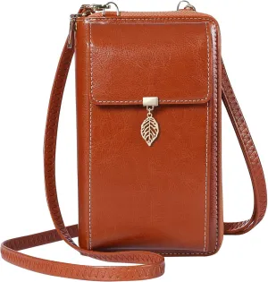 HUANLANG Small Crossbody Phone Bags for Women Leather Cell Phone Purse Wallet