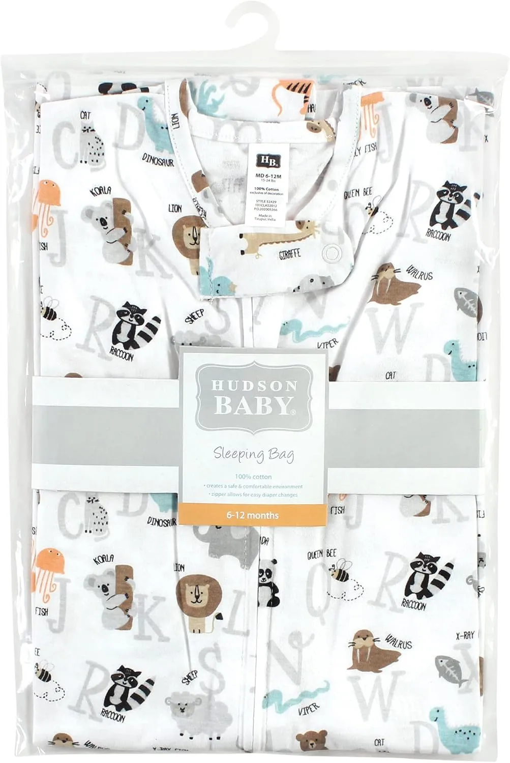 Hudson Baby Unisex BabyCotton Sleeveless Wearable Sleeping Bag, Sack, Blanket