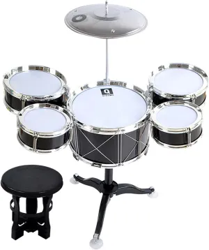 HXIA Suitable for Children Aged 3-7 , Kids Drum Toy Set Rock Jazz Drum (black)