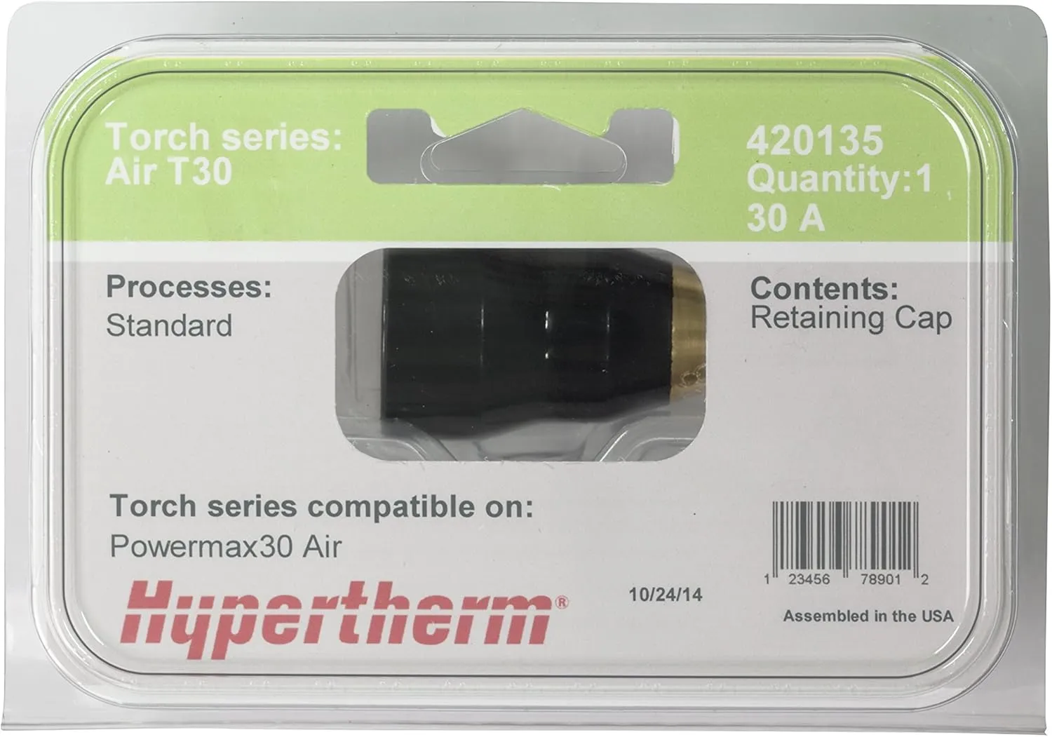 Hypertherm 420135 Retaining Cap for Powermax 30 AIR