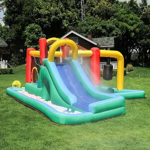 Inflatable Castle for Children, Children's Slide Large Children's Toys for Boys and Girls Indoor Small Playground Outdoor Children's Trampoline, 485x3