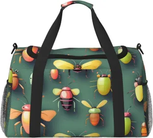Insect Atlas Hand Travel Bag.Fashionable Design, Large Storage Capacity, Suitable For Business Trips And Short Trips.