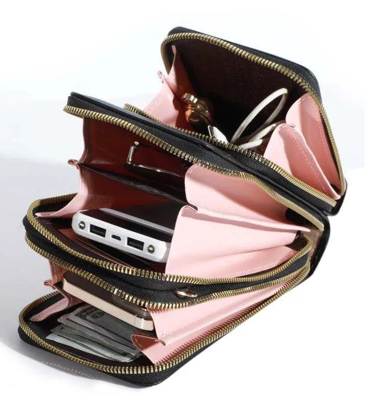 Ivy Crossbody Wallet   Purse - Medium Pink