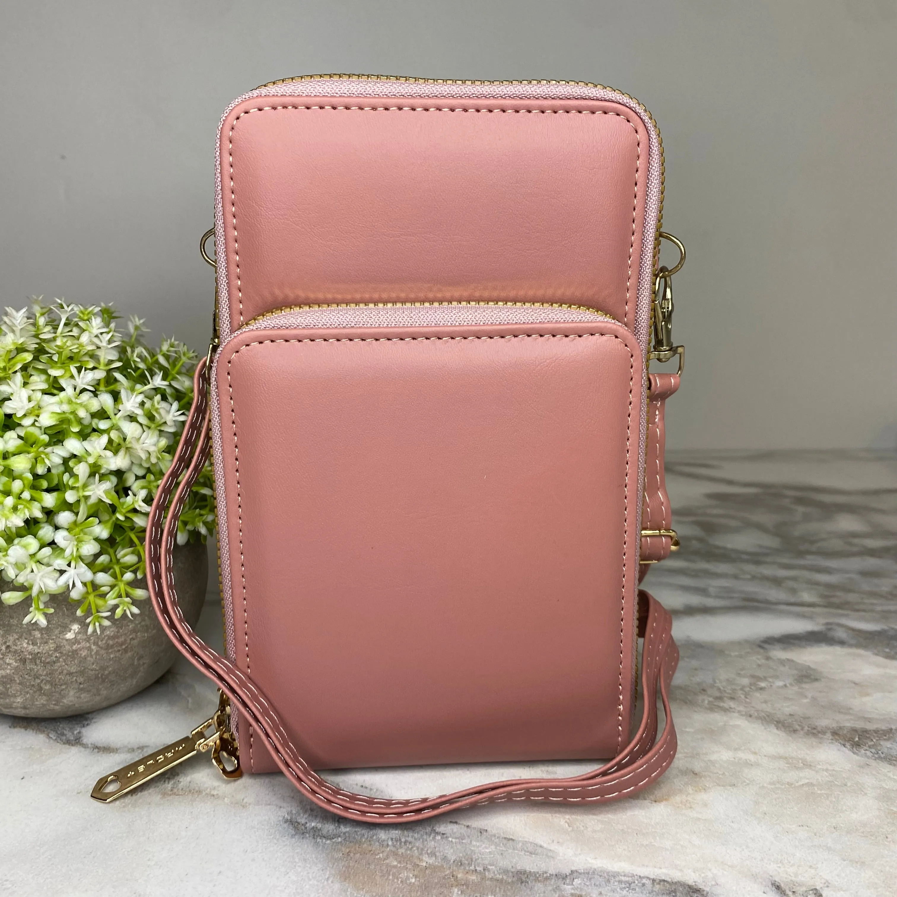 Ivy Crossbody Wallet   Purse - Medium Pink