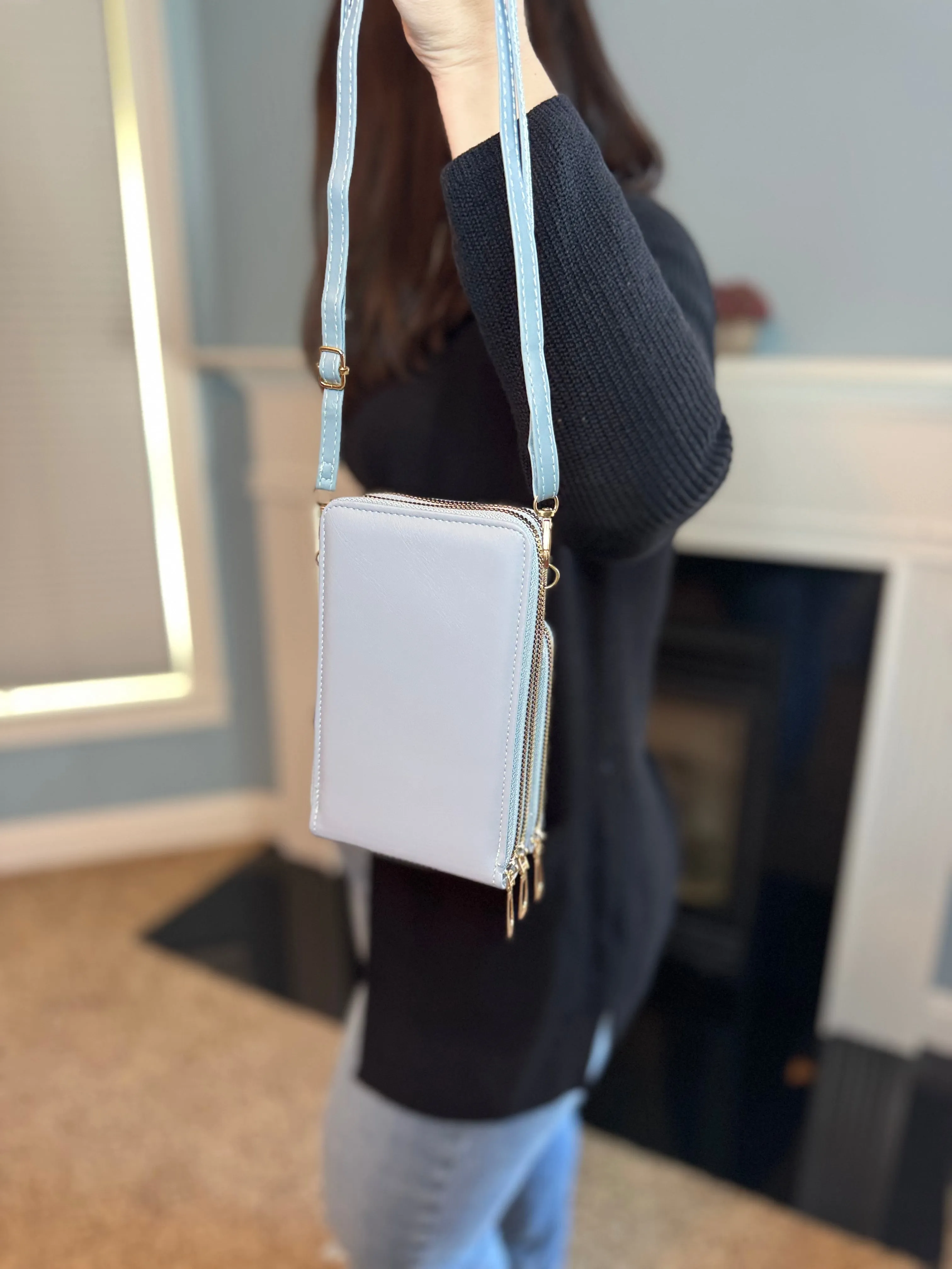 Ivy Crossbody Wallet   Purse - Medium Pink