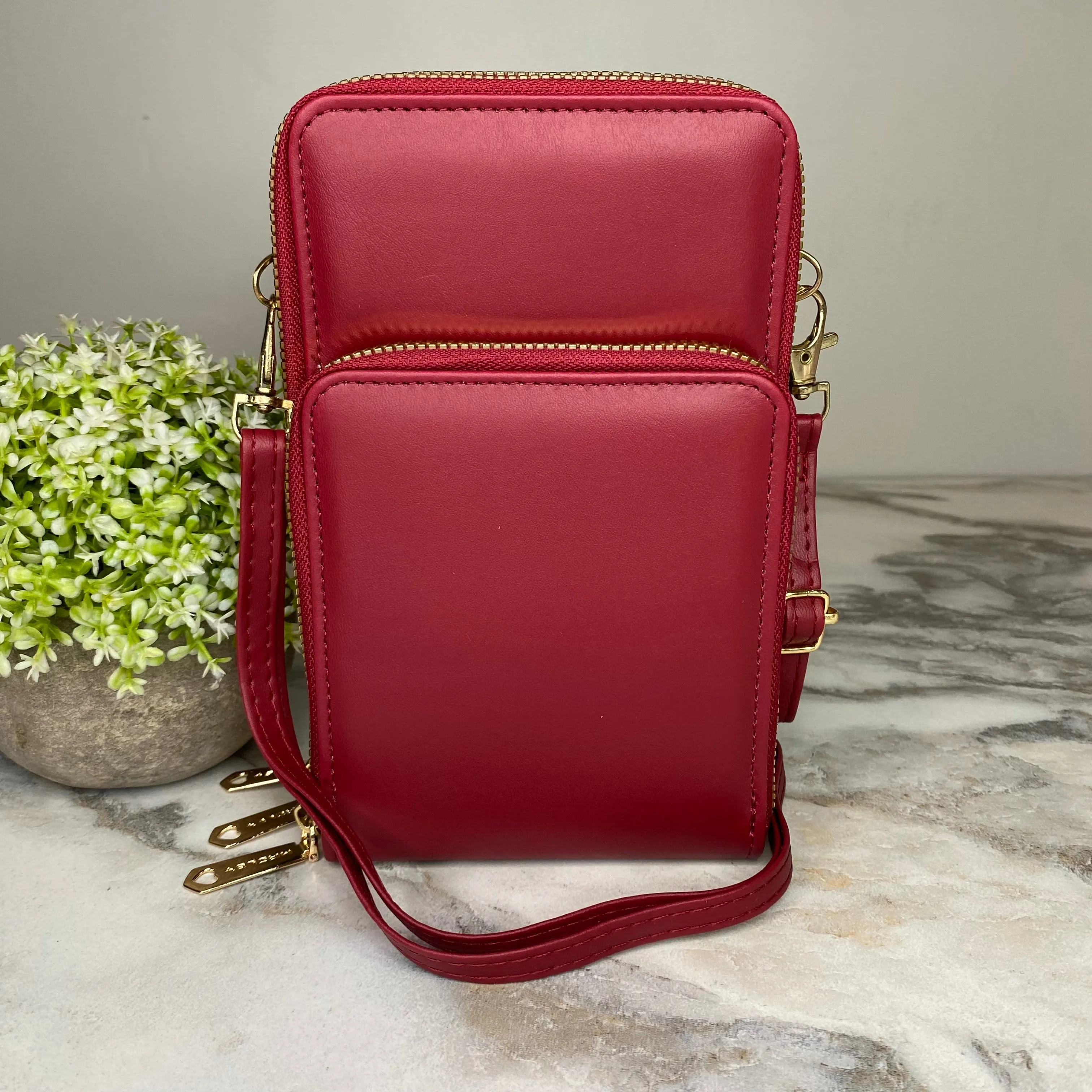 Ivy Crossbody Wallet   Purse - Red
