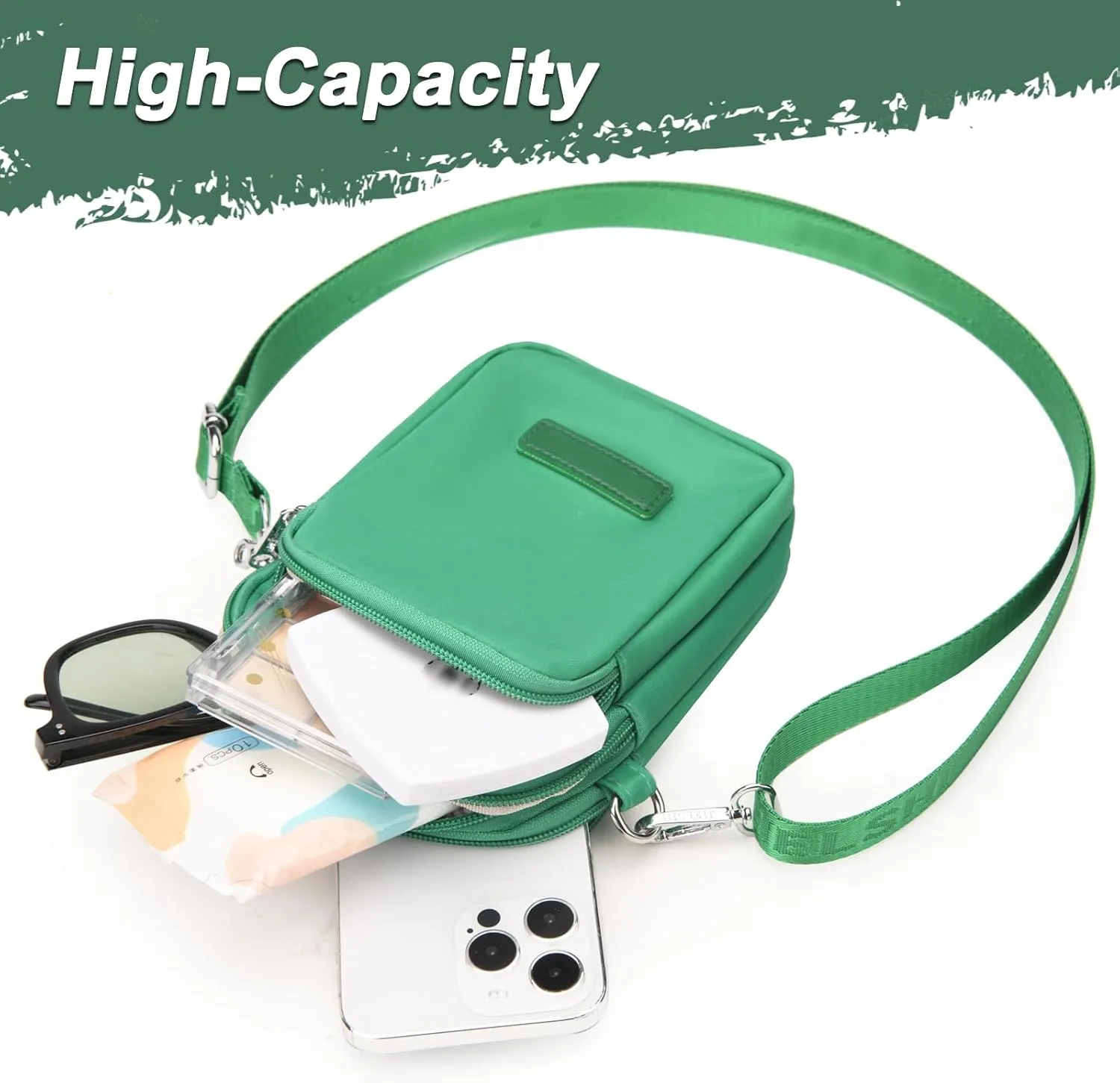 JANKS Small Crossbody Bag for Women Mini Cell Phone Bag Travel Pouch Wallet Purses Adjustable Over Shoulder Strap