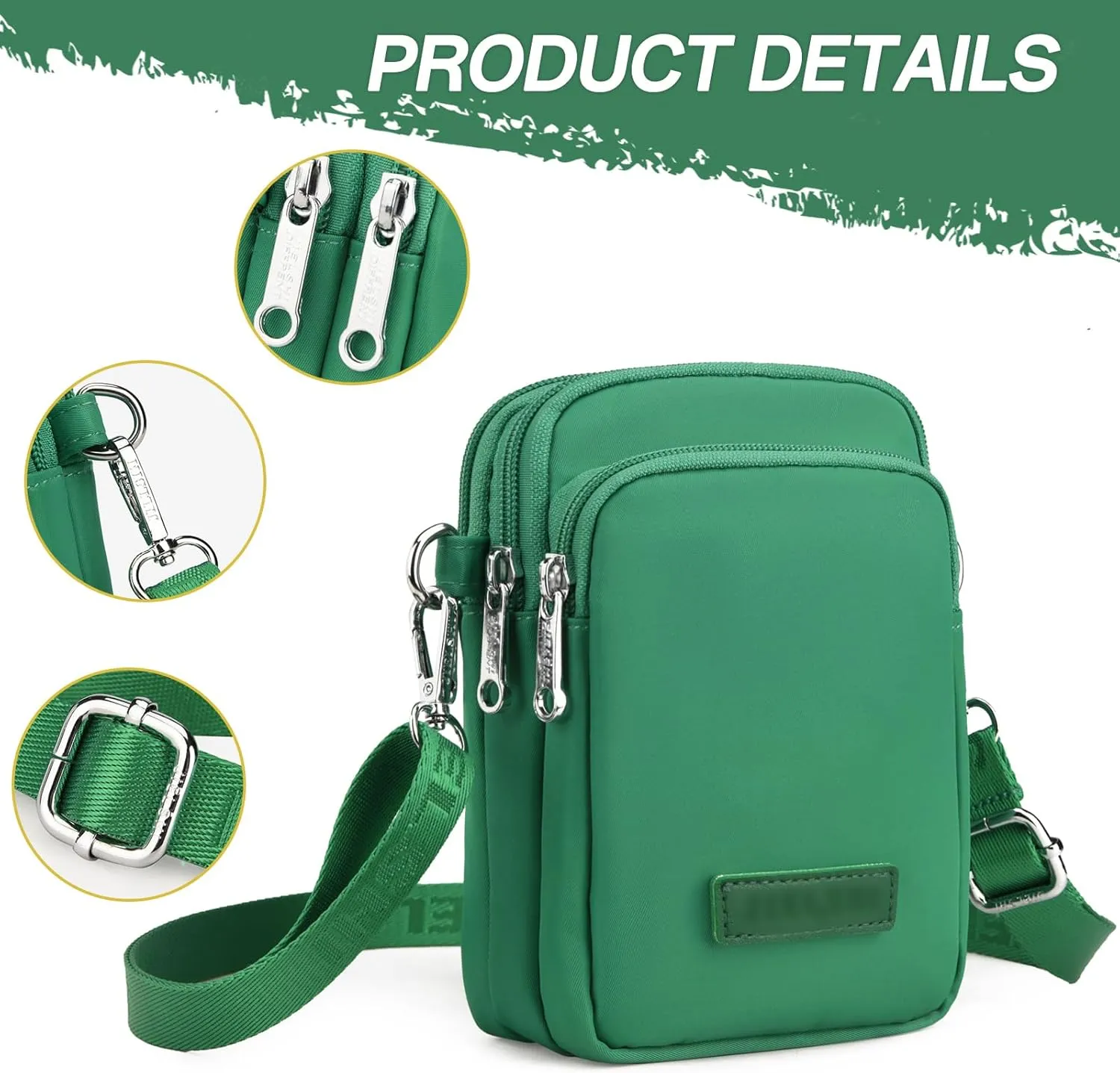 JANKS Small Crossbody Bag for Women Mini Cell Phone Bag Travel Pouch Wallet Purses Adjustable Over Shoulder Strap