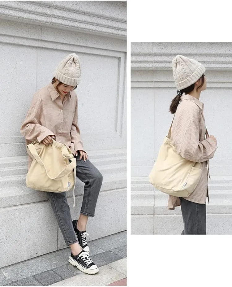 Jeelow Heavy Duty Canvas Travel Tote Handbag Shoulder Crossbody Bags Purse For Men & Women